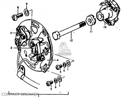 CONTACT BREAKER - GS400E 1979 (N) (E01 E02 E04 E17 E18 E21 E22 E24 E25 E30 E34 E39