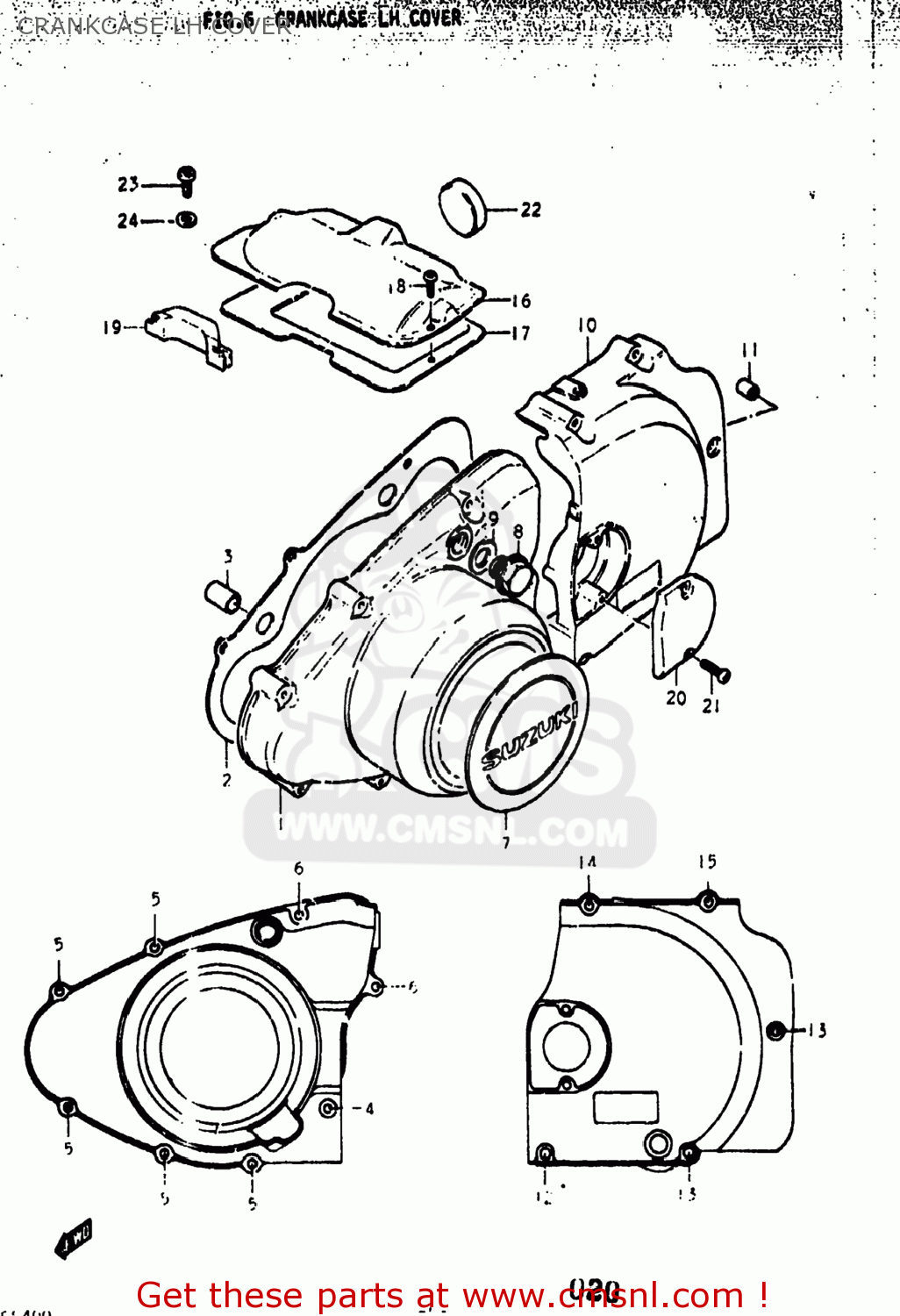 CRANKCASE LH COVER GS400X 1977 (B) USA (E03)