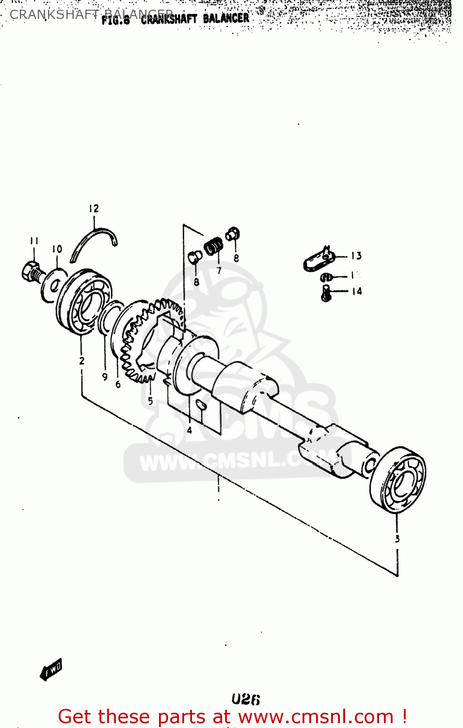 CRANKSHAFT BALANCER GS400X 1977 (B) USA (E03)