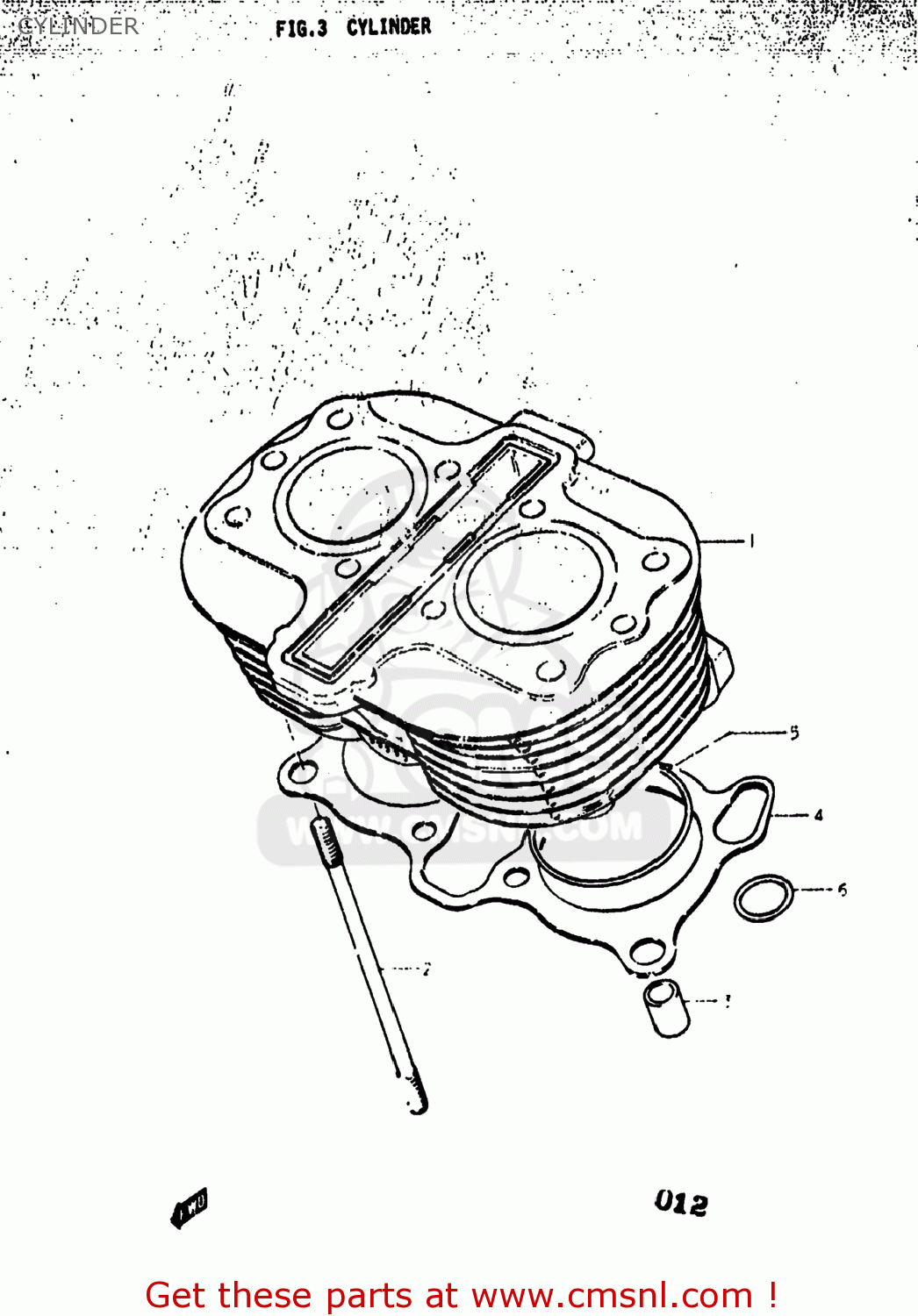 CYLINDER GS400X 1977 (B) USA (E03)