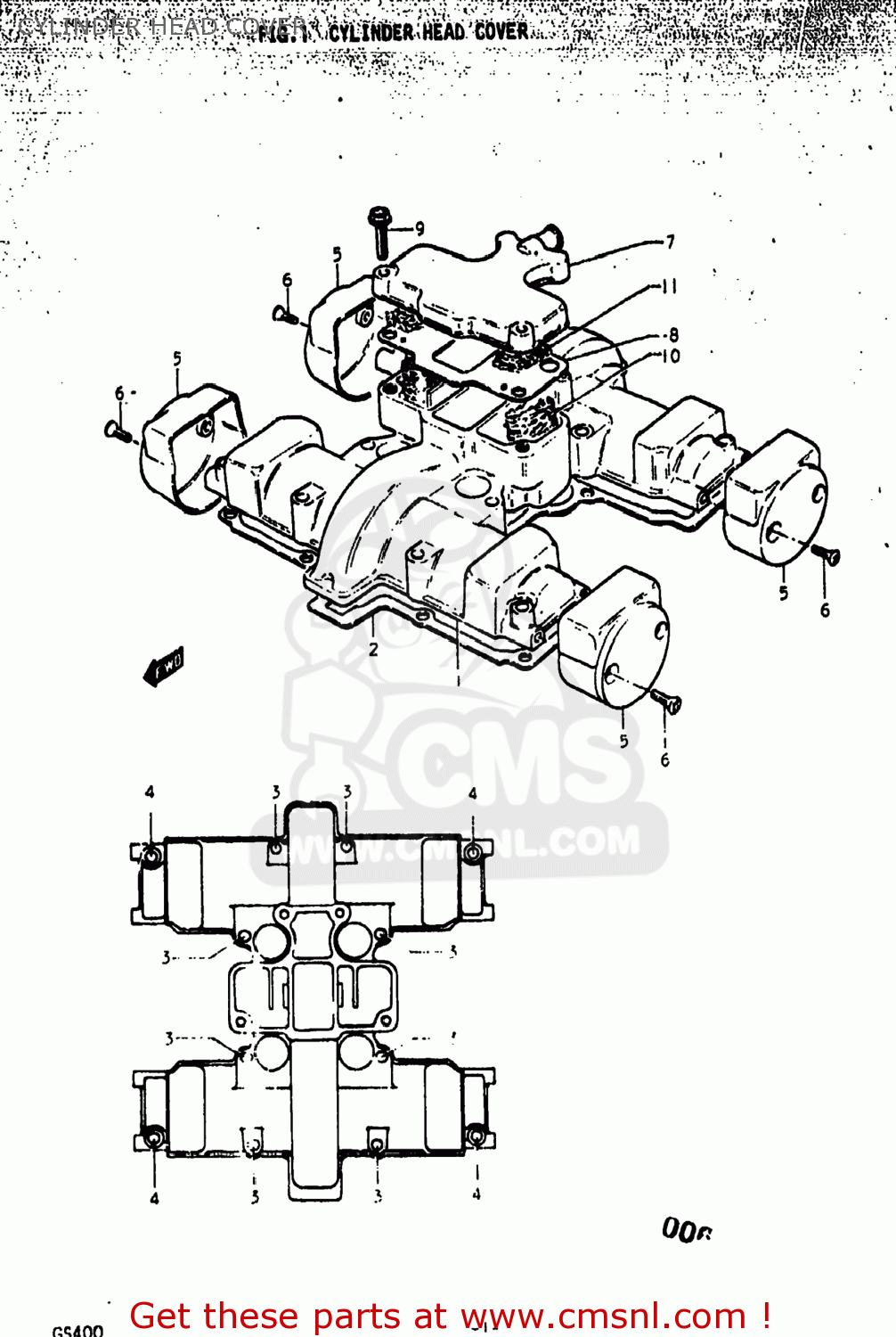 CYLINDER HEAD COVER GS400X 1977 (B) USA (E03)