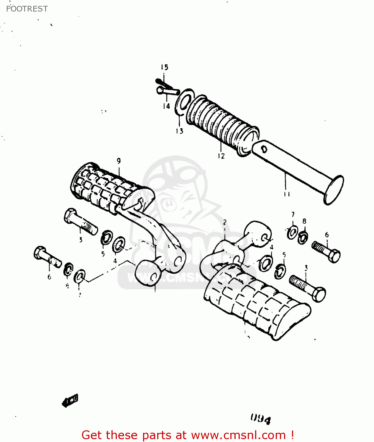 FOOTREST GS400X 1977 (B) USA (E03)