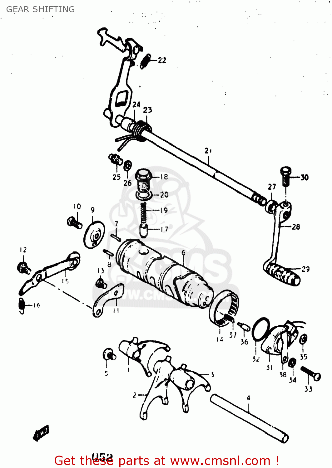 GEAR SHIFTING GS400X 1977 (B) USA (E03)