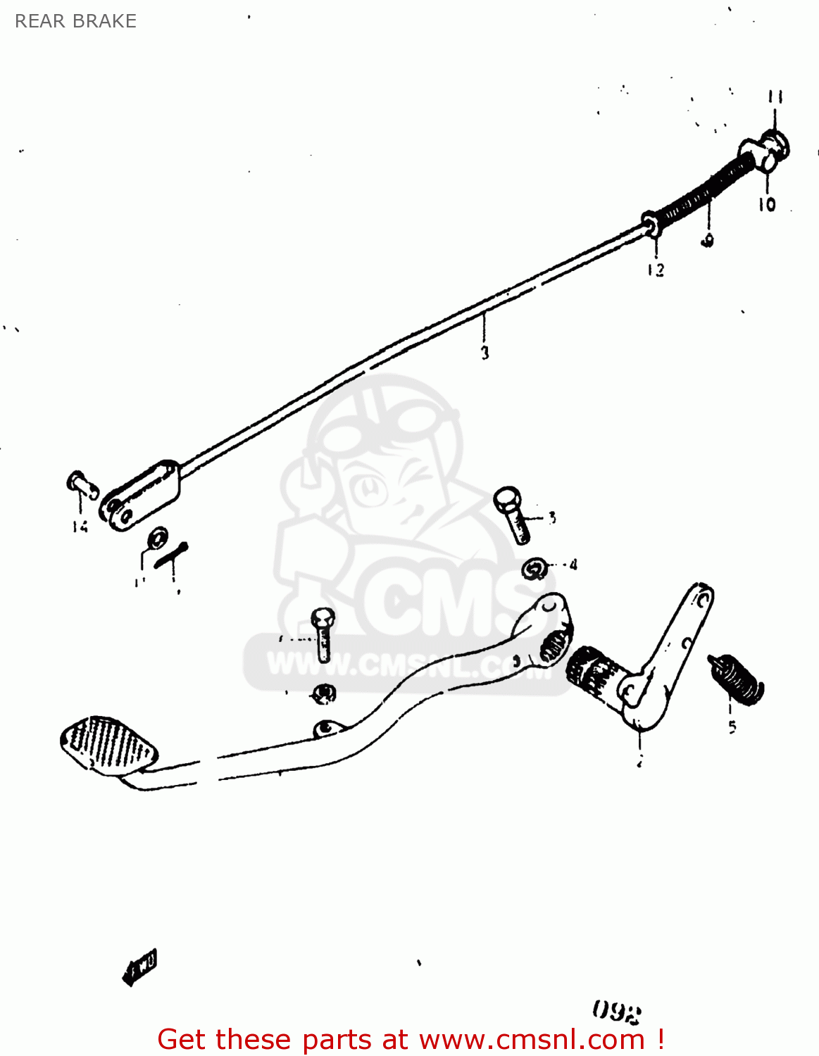 REAR BRAKE GS400X 1977 (B) USA (E03)