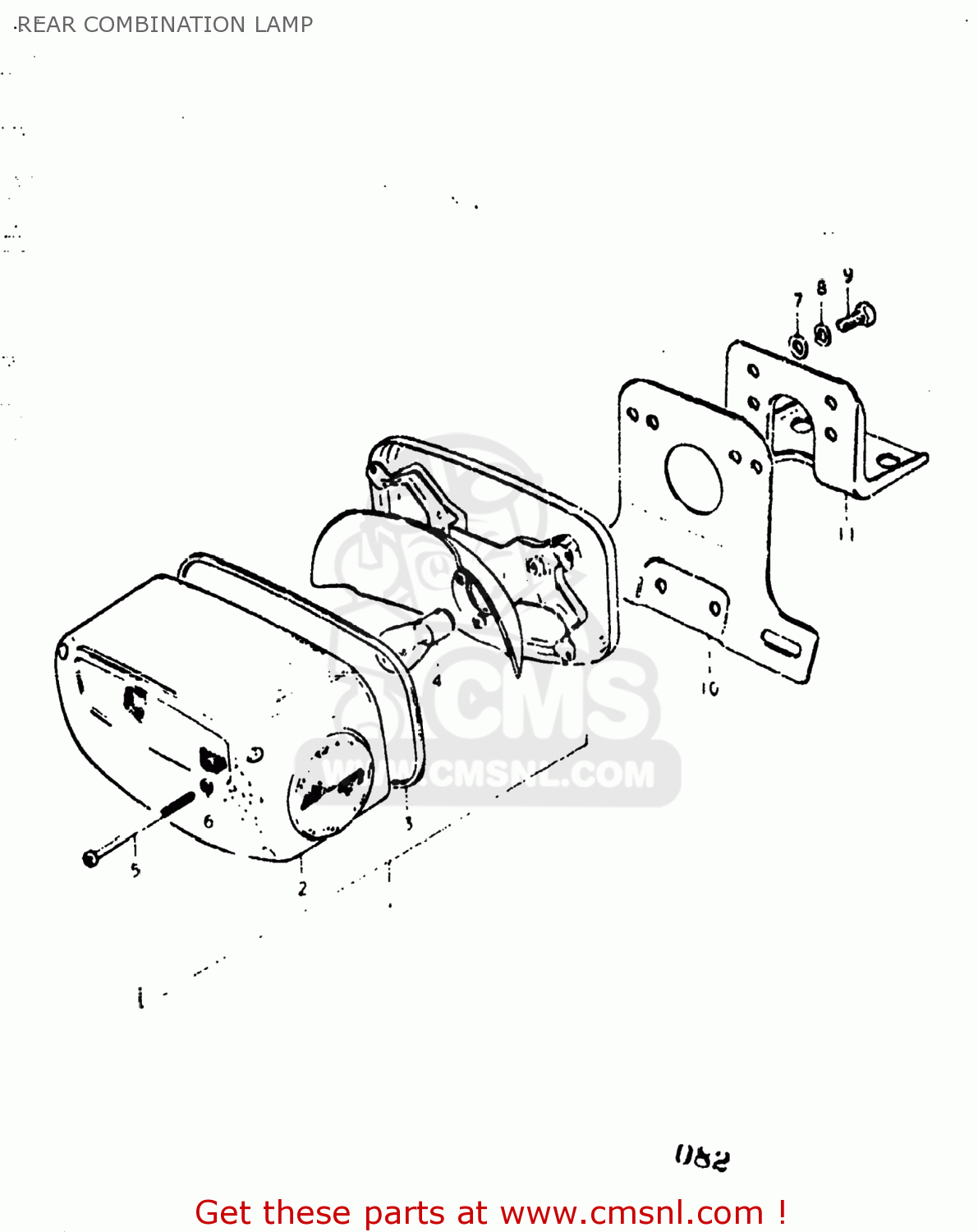 REAR COMBINATION LAMP GS400X 1977 (B) USA (E03)