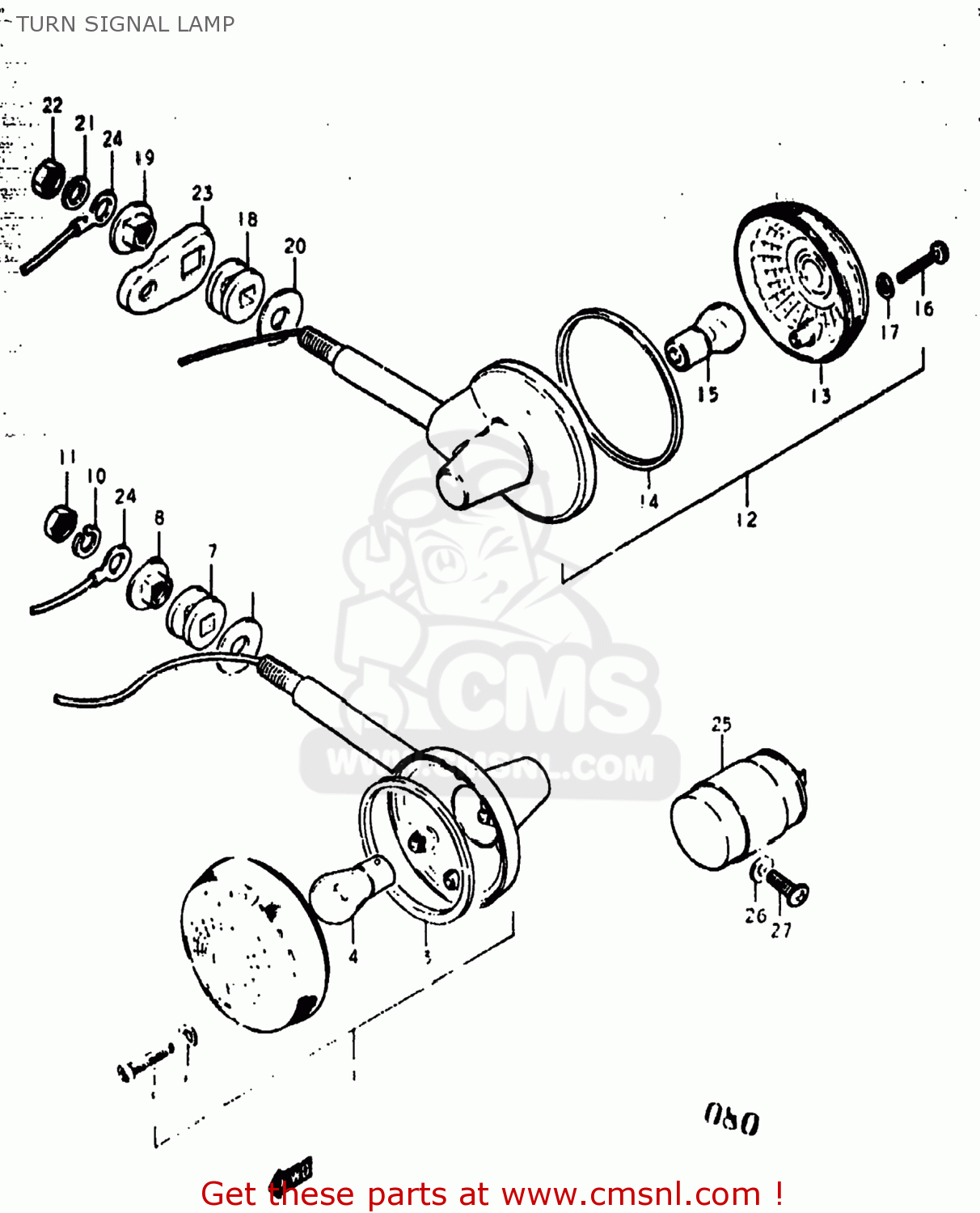 TURN SIGNAL LAMP GS400X 1977 (B) USA (E03)