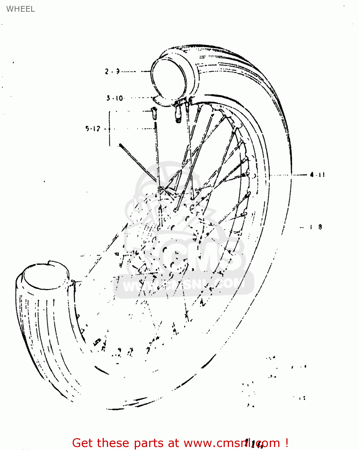 WHEEL GS400X 1977 (B) USA (E03)