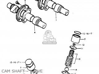 CAM SHAFT - VALVE - GS400X 1977 (B) USA (E03)