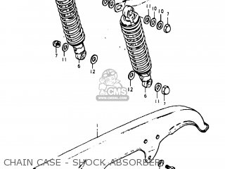 CHAIN CASE - SHOCK ABSORBER - GS400X 1977 (B) USA (E03)