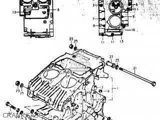 CRANKCASE - GS400X 1977 (B) USA (E03)