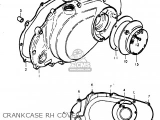 CRANKCASE RH COVER - GS400X 1977 (B) USA (E03)