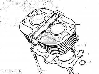 CYLINDER - GS400X 1977 (B) USA (E03)