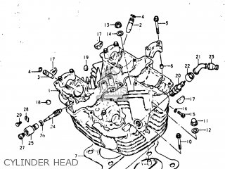 CYLINDER HEAD - GS400X 1977 (B) USA (E03)