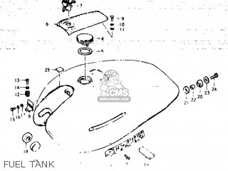 FUEL TANK - GS400X 1977 (B) USA (E03)