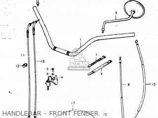HANDLEBAR - FRONT FENDER - GS400X 1977 (B) USA (E03)