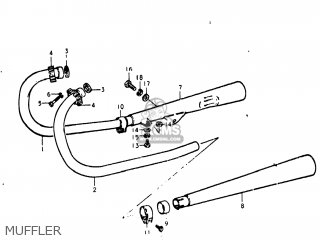 MUFFLER - GS400X 1977 (B) USA (E03)