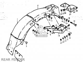 REAR FENDER - GS400X 1977 (B) USA (E03)