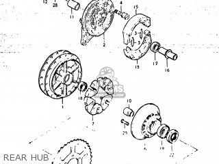 REAR HUB - GS400X 1977 (B) USA (E03)