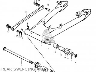 REAR SWINGING ARM - GS400X 1977 (B) USA (E03)