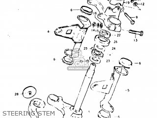 STEERING STEM - GS400X 1977 (B) USA (E03)