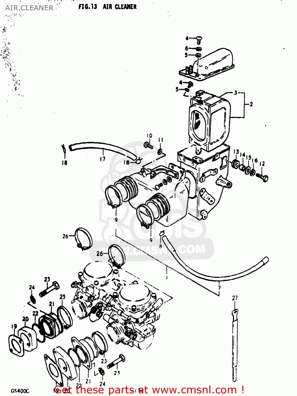 AIR CLEANER GS400X 1978 (C) USA (E03)