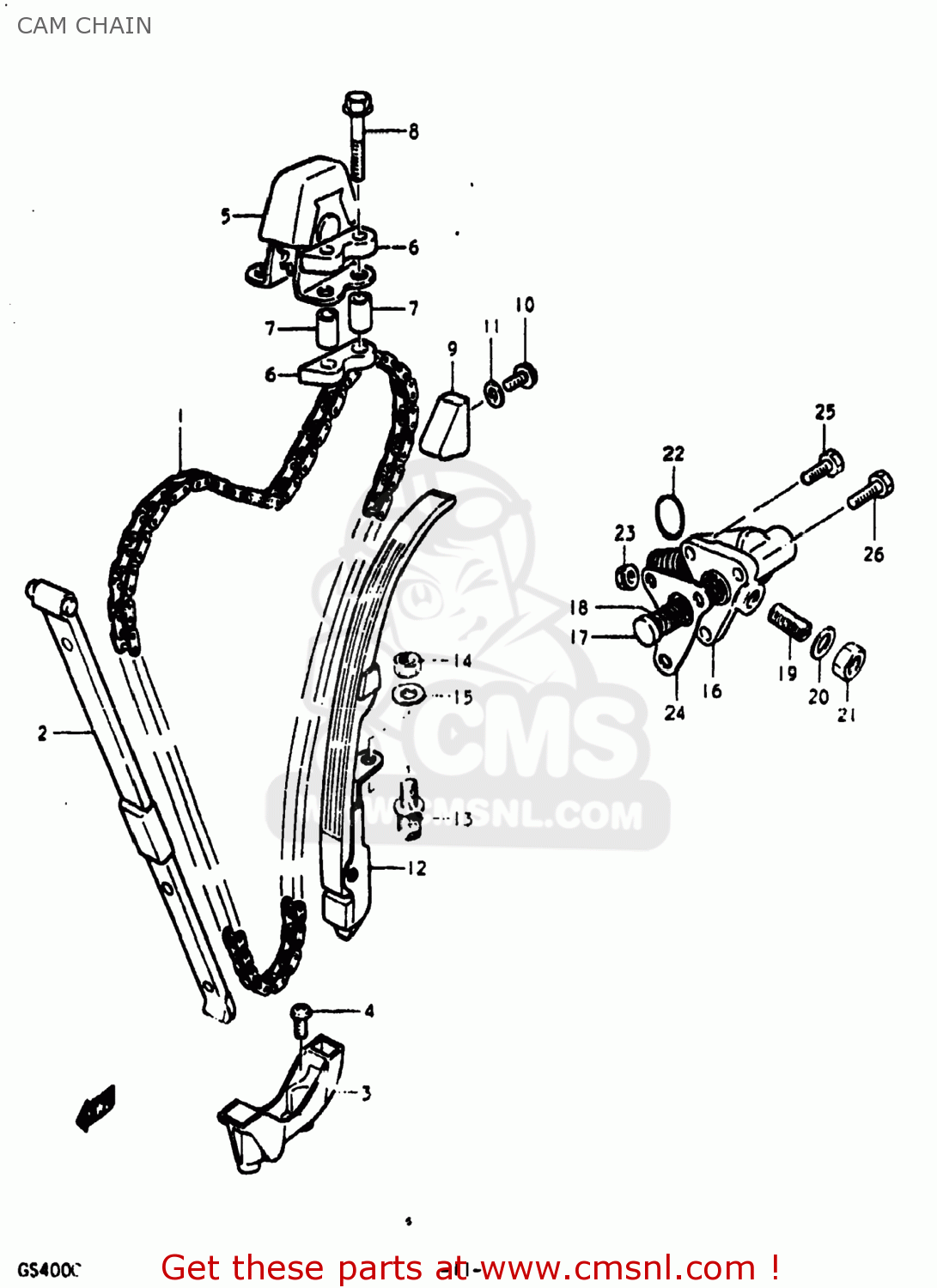 CAM CHAIN GS400X 1978 (C) USA (E03)