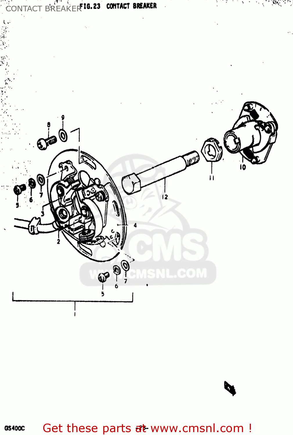 CONTACT BREAKER GS400X 1978 (C) USA (E03)