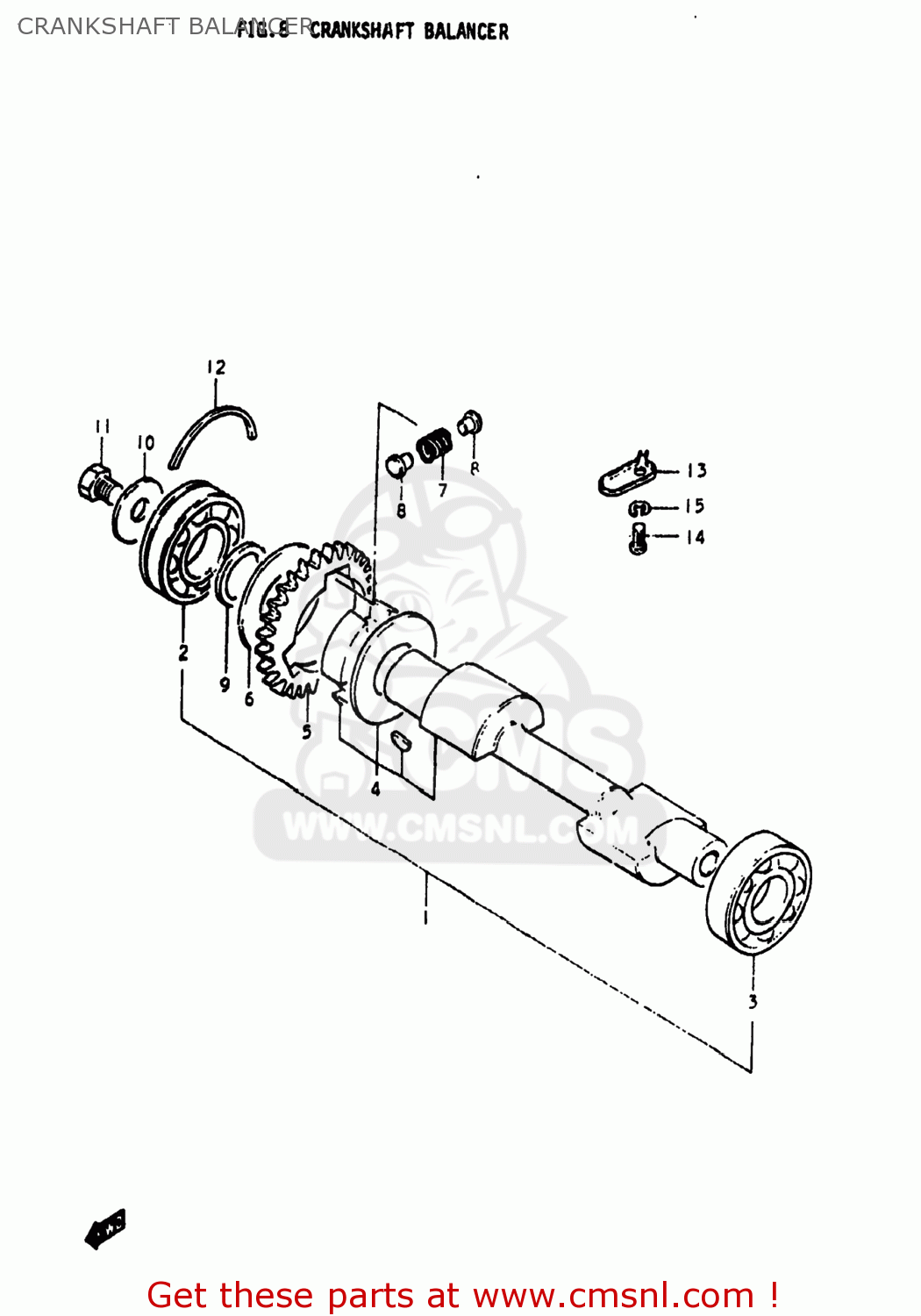 CRANKSHAFT BALANCER GS400X 1978 (C) USA (E03)