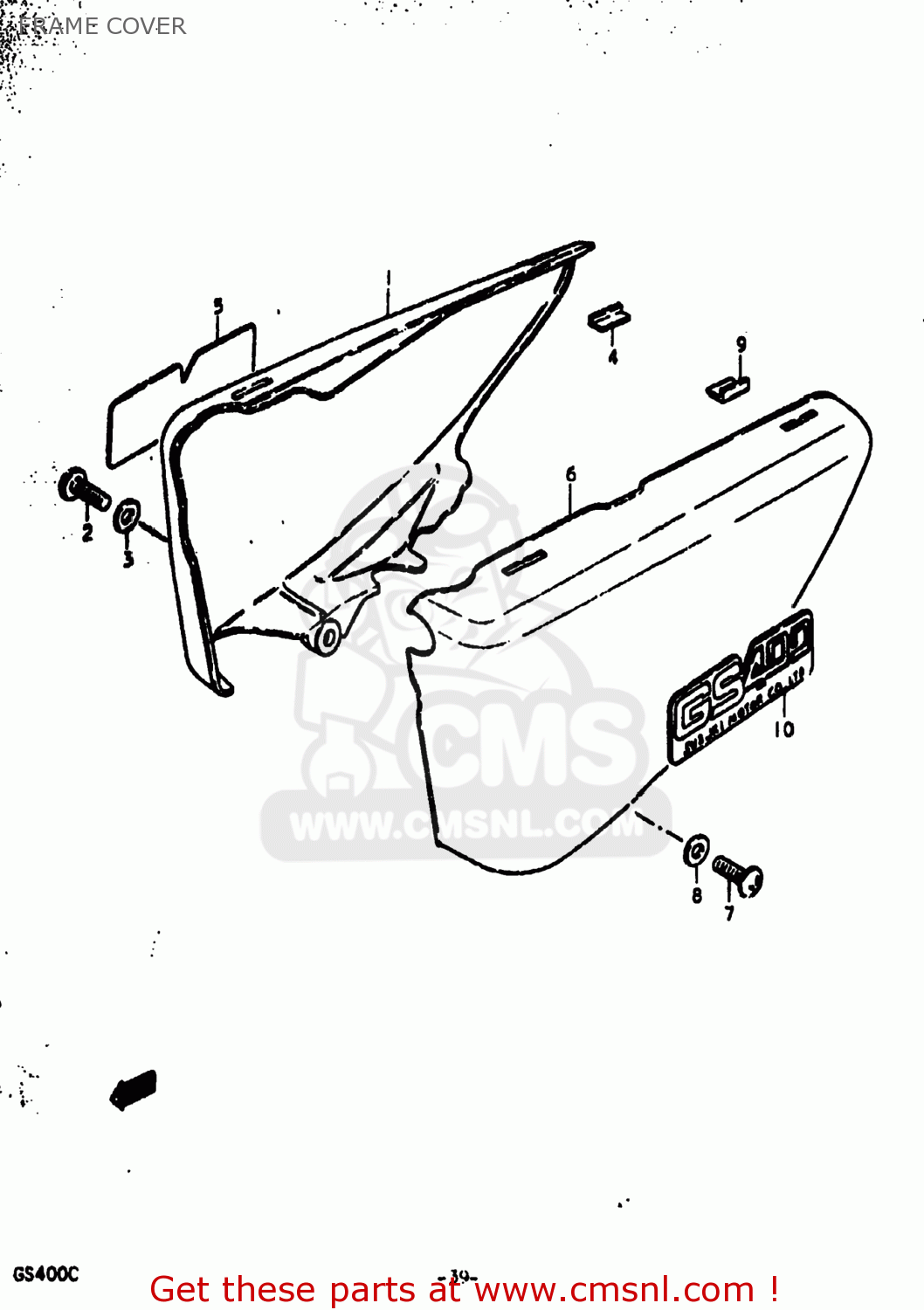 FRAME COVER GS400X 1978 (C) USA (E03)