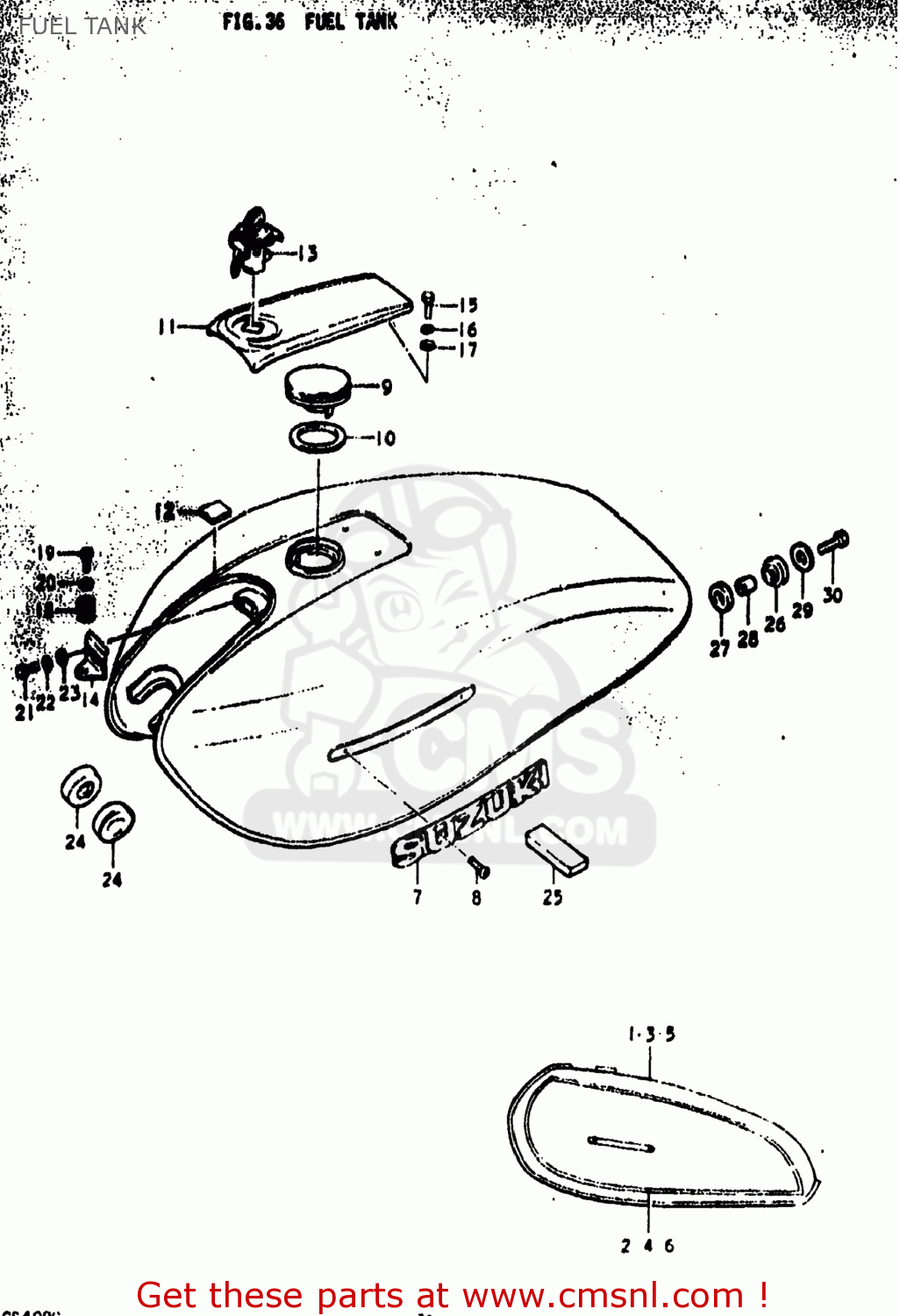 FUEL TANK GS400X 1978 (C) USA (E03)