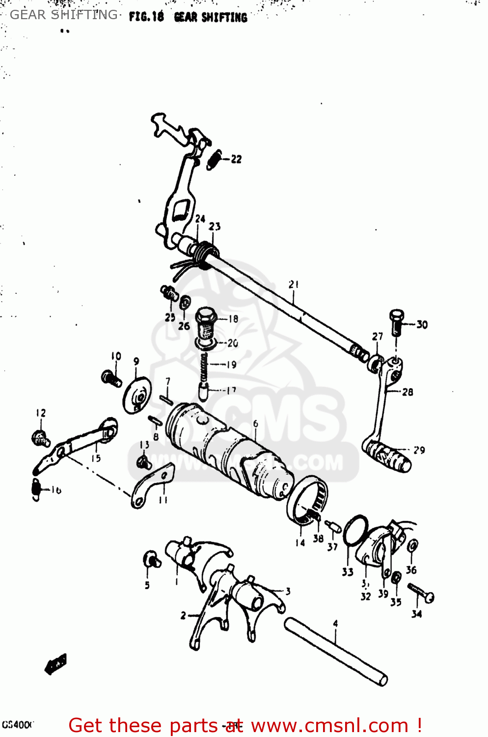 GEAR SHIFTING GS400X 1978 (C) USA (E03)