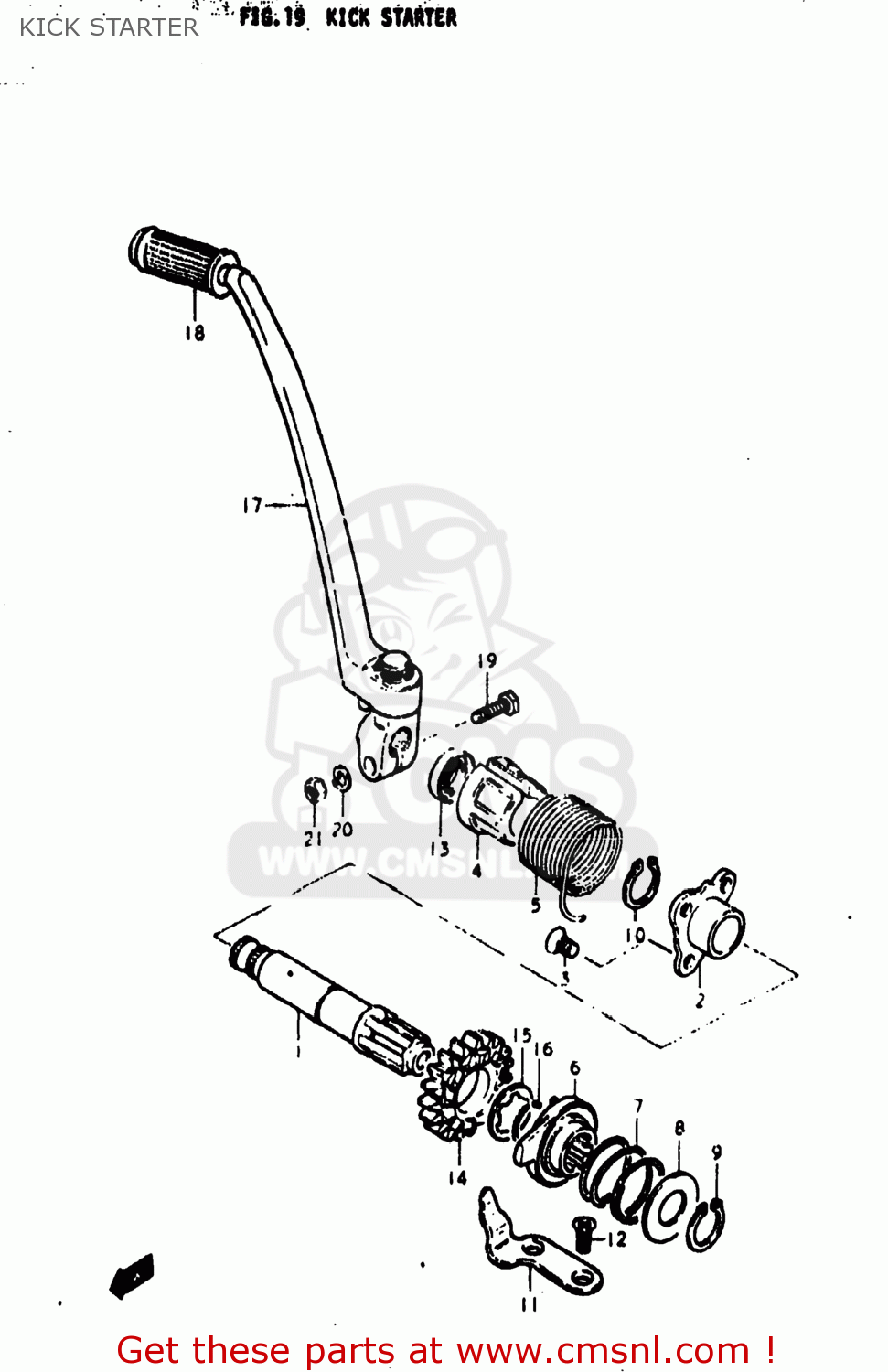 KICK STARTER GS400X 1978 (C) USA (E03)