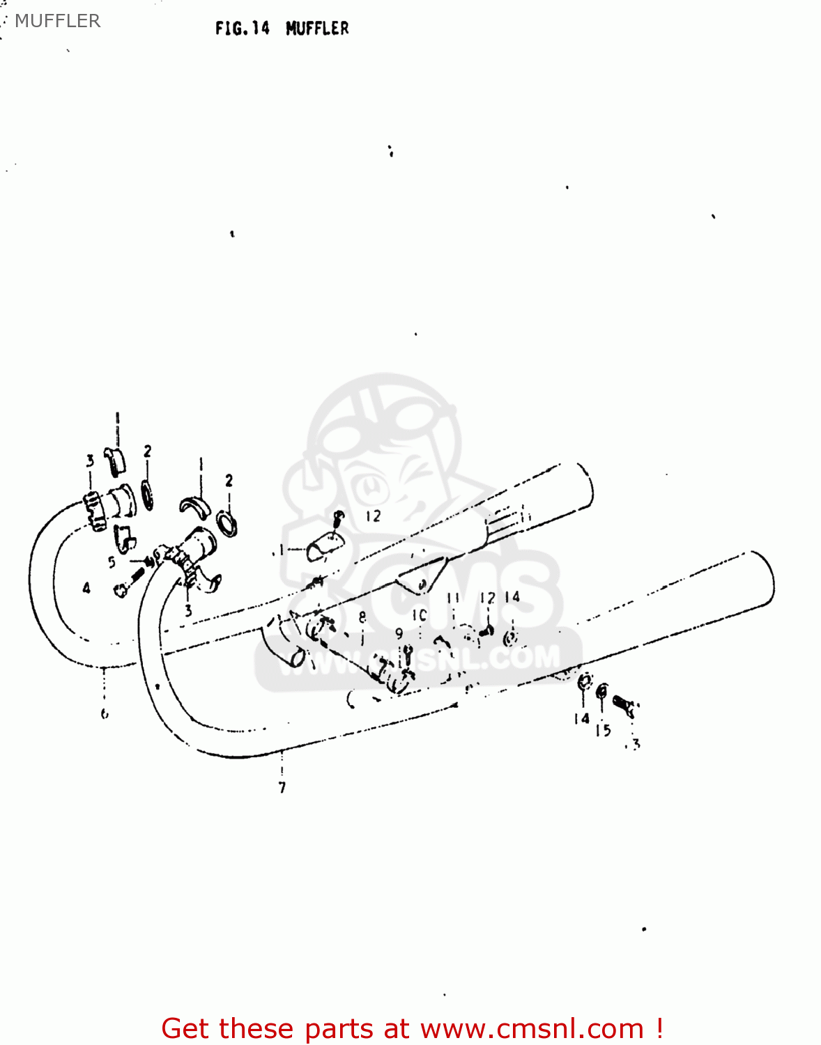 MUFFLER GS400X 1978 (C) USA (E03)