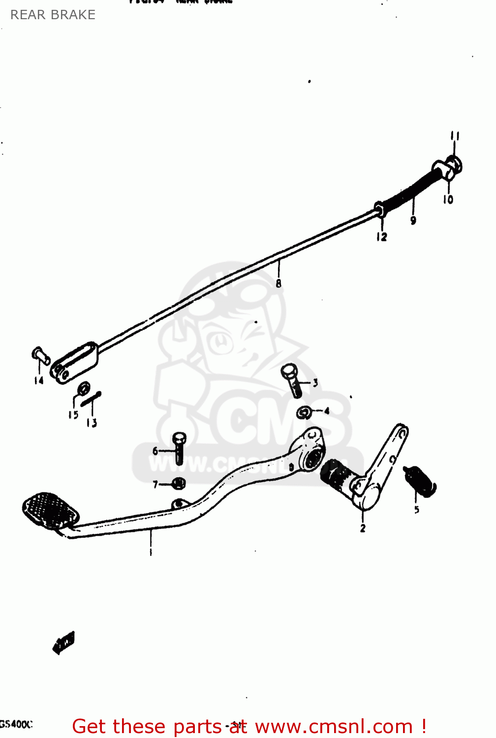 REAR BRAKE GS400X 1978 (C) USA (E03)