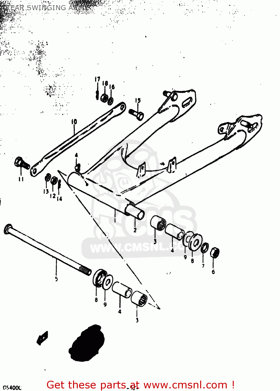 REAR SWINGING ARM GS400X 1978 (C) USA (E03)