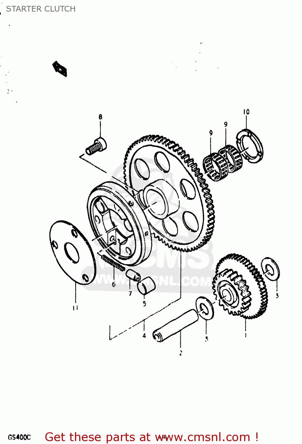 STARTER CLUTCH GS400X 1978 (C) USA (E03)