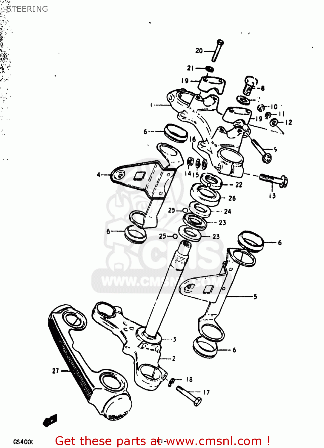 STEERING GS400X 1978 (C) USA (E03)