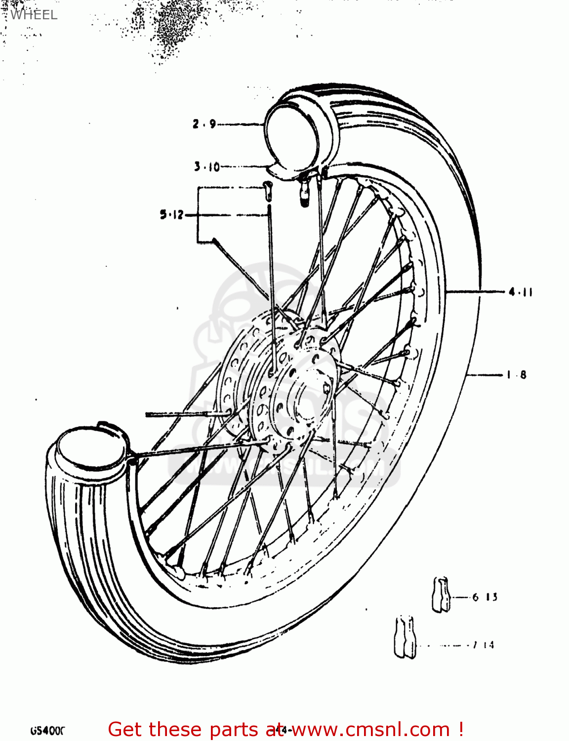 WHEEL GS400X 1978 (C) USA (E03)