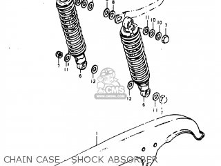 CHAIN CASE - SHOCK ABSORBER - GS400X 1978 (C) USA (E03)