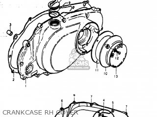 CRANKCASE RH COVER - GS400X 1978 (C) USA (E03)