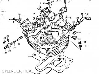 CYLINDER HEAD - GS400X 1978 (C) USA (E03)
