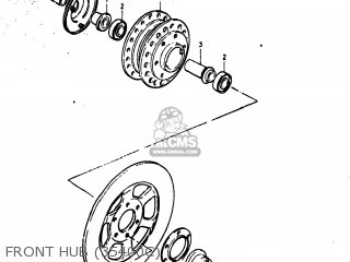 FRONT HUB (35400C) - GS400X 1978 (C) USA (E03)