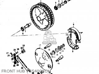FRONT HUB (GS400XC) - GS400X 1978 (C) USA (E03)