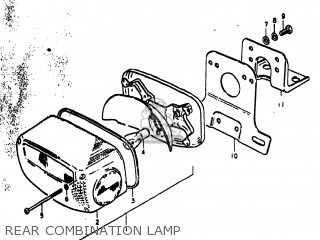 REAR COMBINATION LAMP - GS400X 1978 (C) USA (E03)