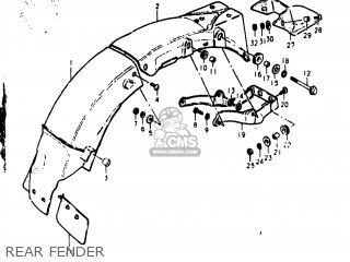 REAR FENDER - GS400X 1978 (C) USA (E03)