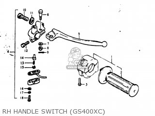 RH HANDLE SWITCH (GS400XC) - GS400X 1978 (C) USA (E03)