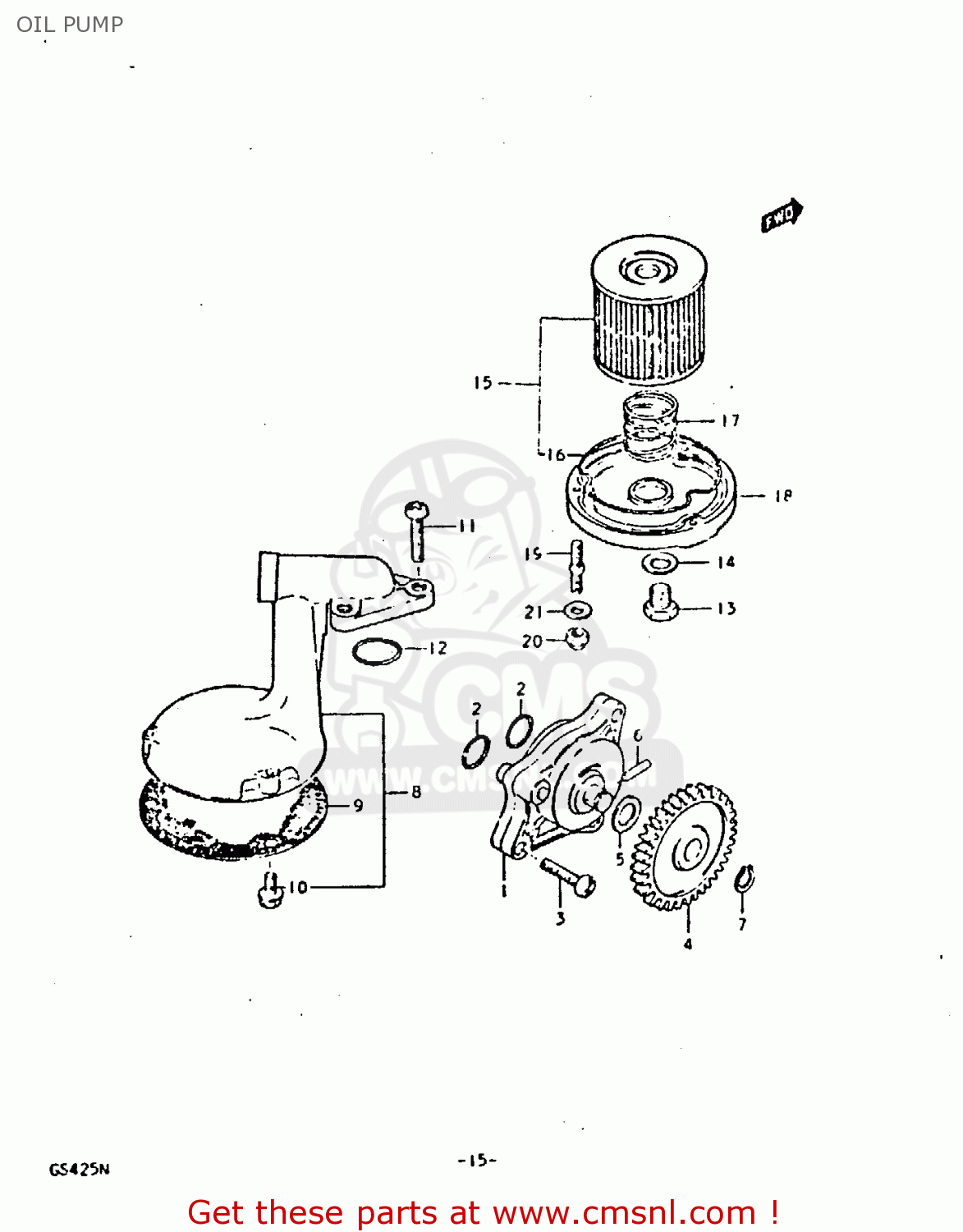 OIL PUMP GS425 1979 (N) GENERAL EXPORT (E01)