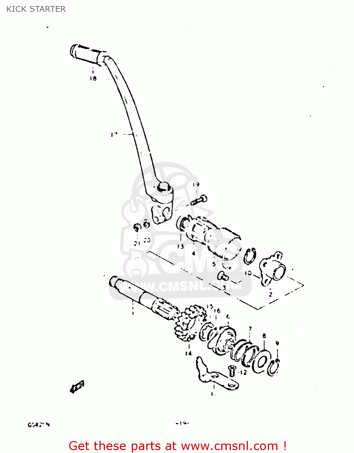 KICK STARTER GS425 1979 (N) GENERAL EXPORT (E01)