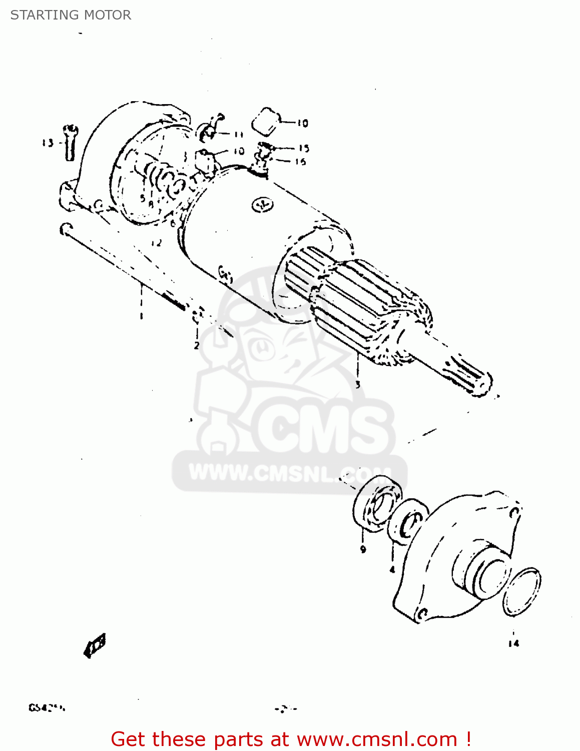 STARTING MOTOR GS425 1979 (N) GENERAL EXPORT (E01)