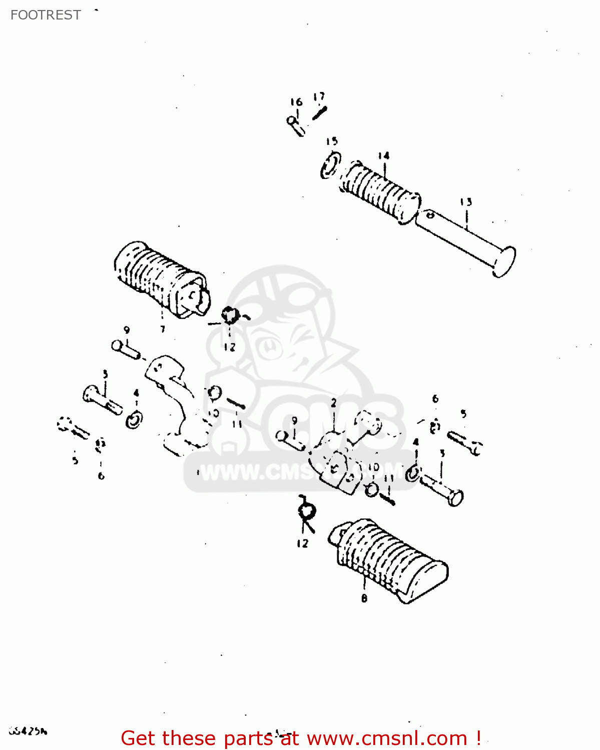 FOOTREST GS425 1979 (N) GENERAL EXPORT (E01)